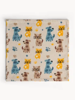 coincasa Set 2 lavette in cotone velour stampa animaletti