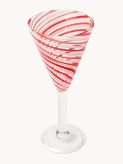 coincasa Set 6 mini calici in vetro borosilicato a righe