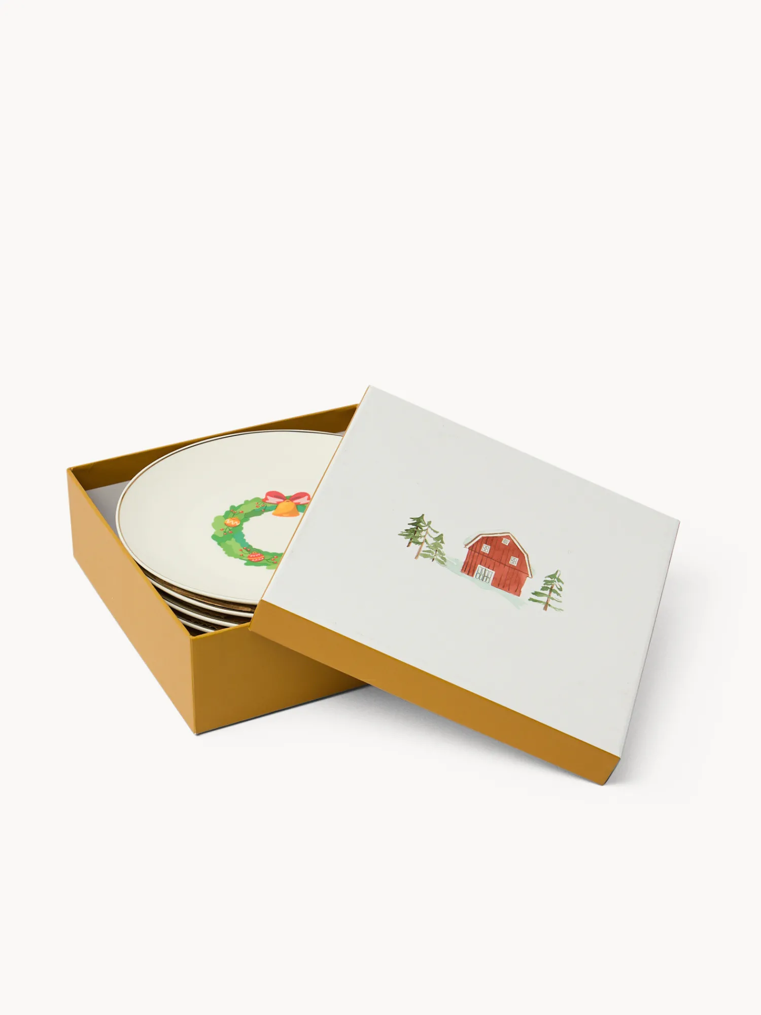 coincasa Set 6 piattini frutta new bone china decorati