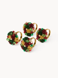 coincasa Set 4 portatovaglioli con perline