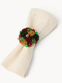 coincasa Set 4 portatovaglioli con perline