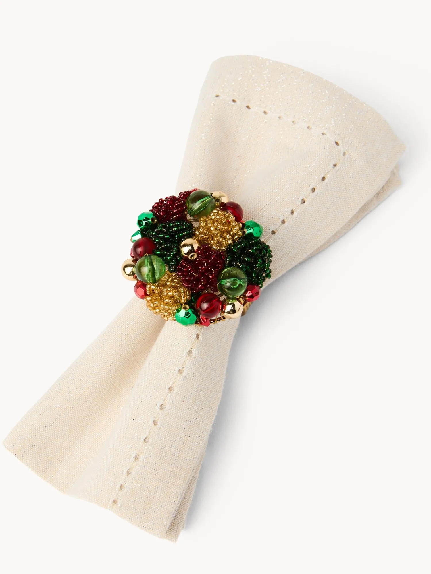 coincasa Set 4 portatovaglioli con perline