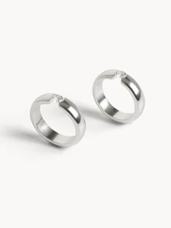 coincasa Set 2 portatovaglioli in silver plated