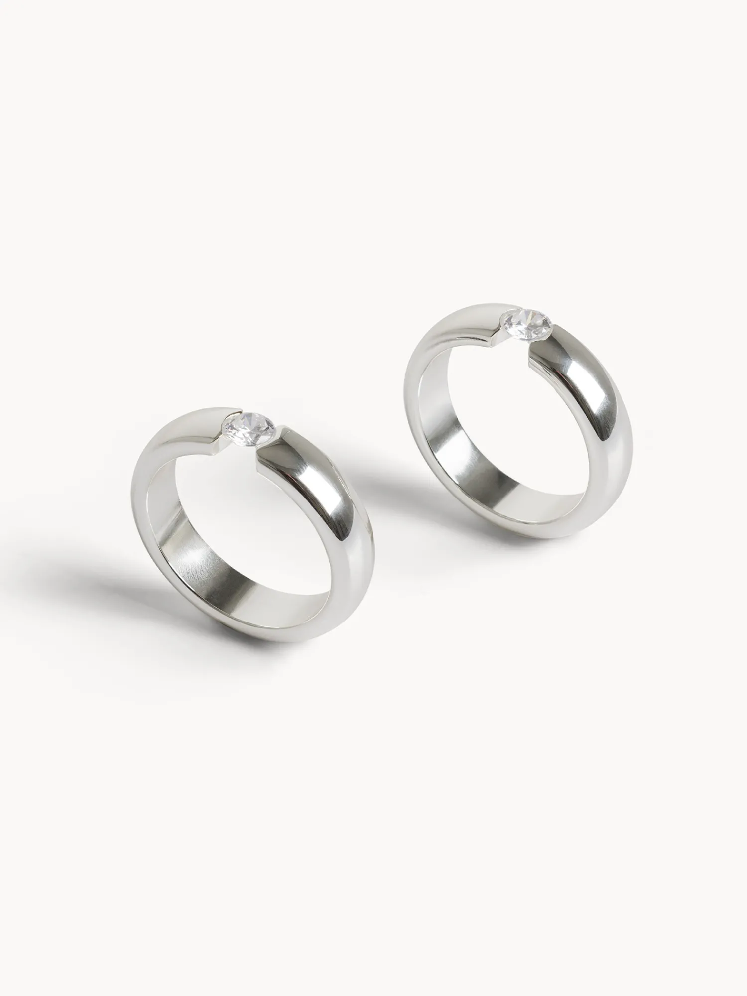 coincasa Set 2 portatovaglioli in silver plated