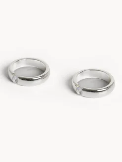 coincasa Set 2 portatovaglioli in silver plated