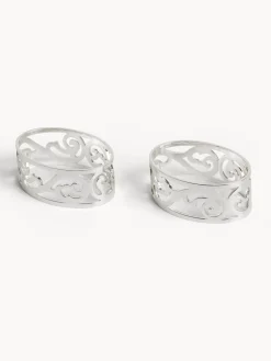 coincasa Set 2 portatovaglioli in silver plated