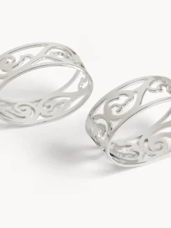 coincasa Set 2 portatovaglioli in silver plated