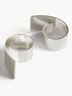 coincasa Set 2 portatovaglioli in silver plated