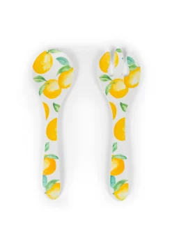 coincasa Set 2 posate melammina motivo limoni