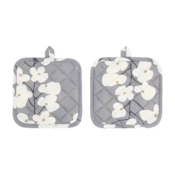 coincasa Set 2 presine cotone stampa fiori