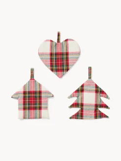 coincasa Set 3 presine natalizie tartan