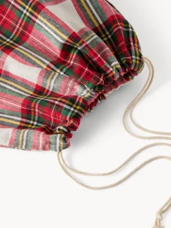 coincasa Set 2 sacchetti tartan in puro cotone tinto filo