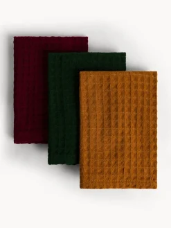 coincasa Set 3 strofinacci in puro cotone a nido d'ape