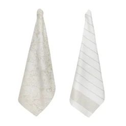 coincasa Set 2 strofinacci misto cotone motivo fortuny