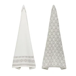 coincasa Set 2 strofinacci puro cotone motivo cuori