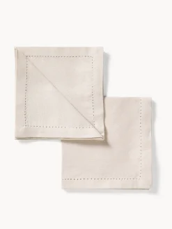 coincasa Set 2 tovaglioli in cotone e lurex con orlo à jour