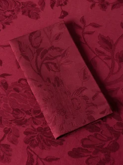 coincasa Set 2 tovaglioli in cotone e lino jacquard motivo floreale