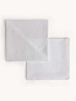 coincasa Set 2 tovaglioli in puro cotone jacquard motivo floreale