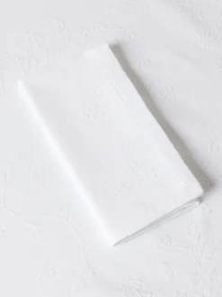 coincasa Set 2 tovaglioli in puro cotone jacquard motivo floreale