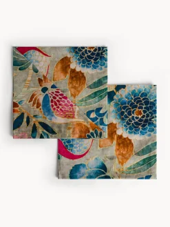 coincasa Set 2 tovaglioli in twill di puro cotone stampa floreale