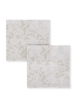 coincasa Set 2 tovaglioli lino e cotone motivo ornamentale