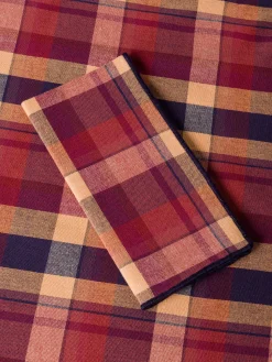 coincasa Set 2 tovaglioli motivo check in puro cotone tinto filo