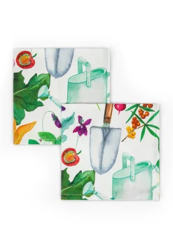 coincasa Set 2 tovaglioli panama di cotone stampa vegetale