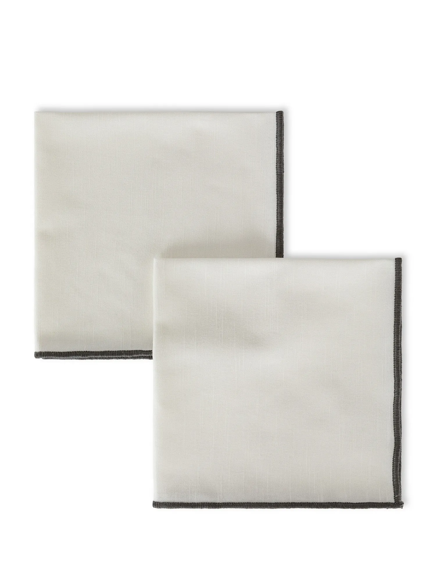 coincasa Set 2 tovaglioli slub di cotone con overlock