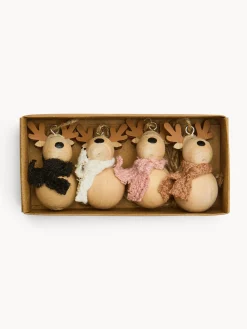 coincasa Set di 4 decorazioni a forma di renna