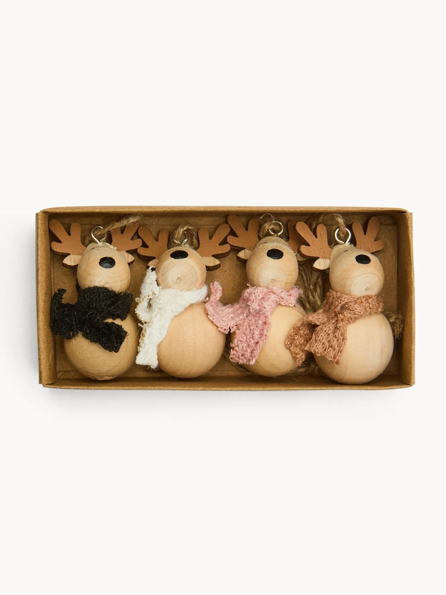 coincasa Set di 4 decorazioni a forma di renna