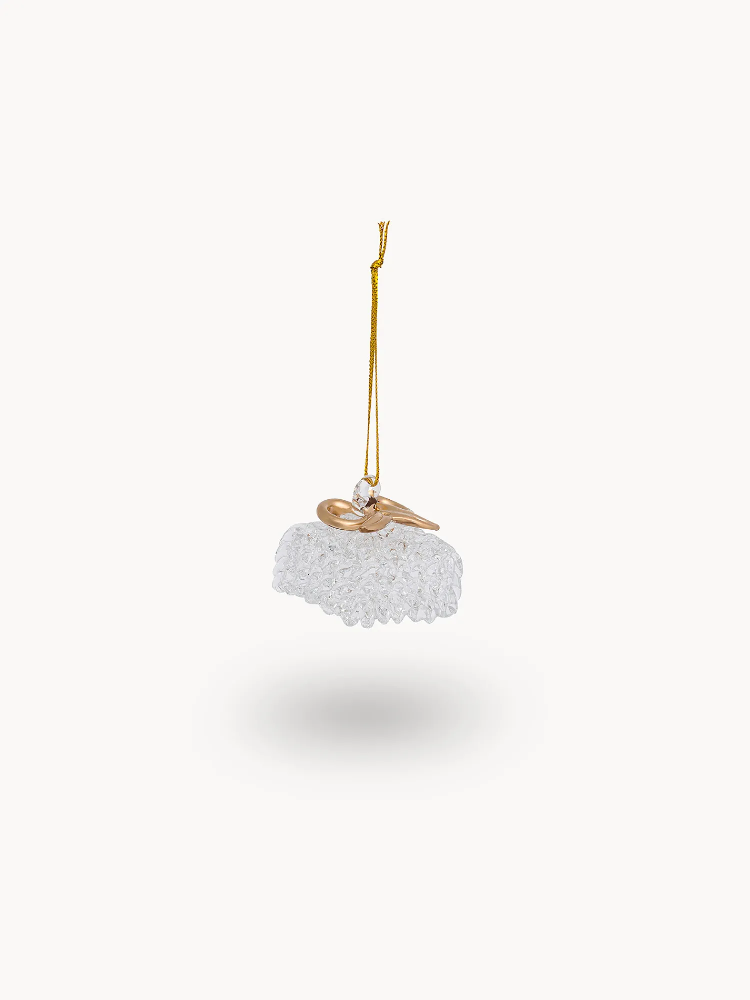 coincasa Set di 4 decorazioni per albero in vetro a forma di pacchetto regalo