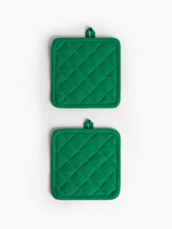 coincasa Set di 2 presine in slub di cotone tinta unita