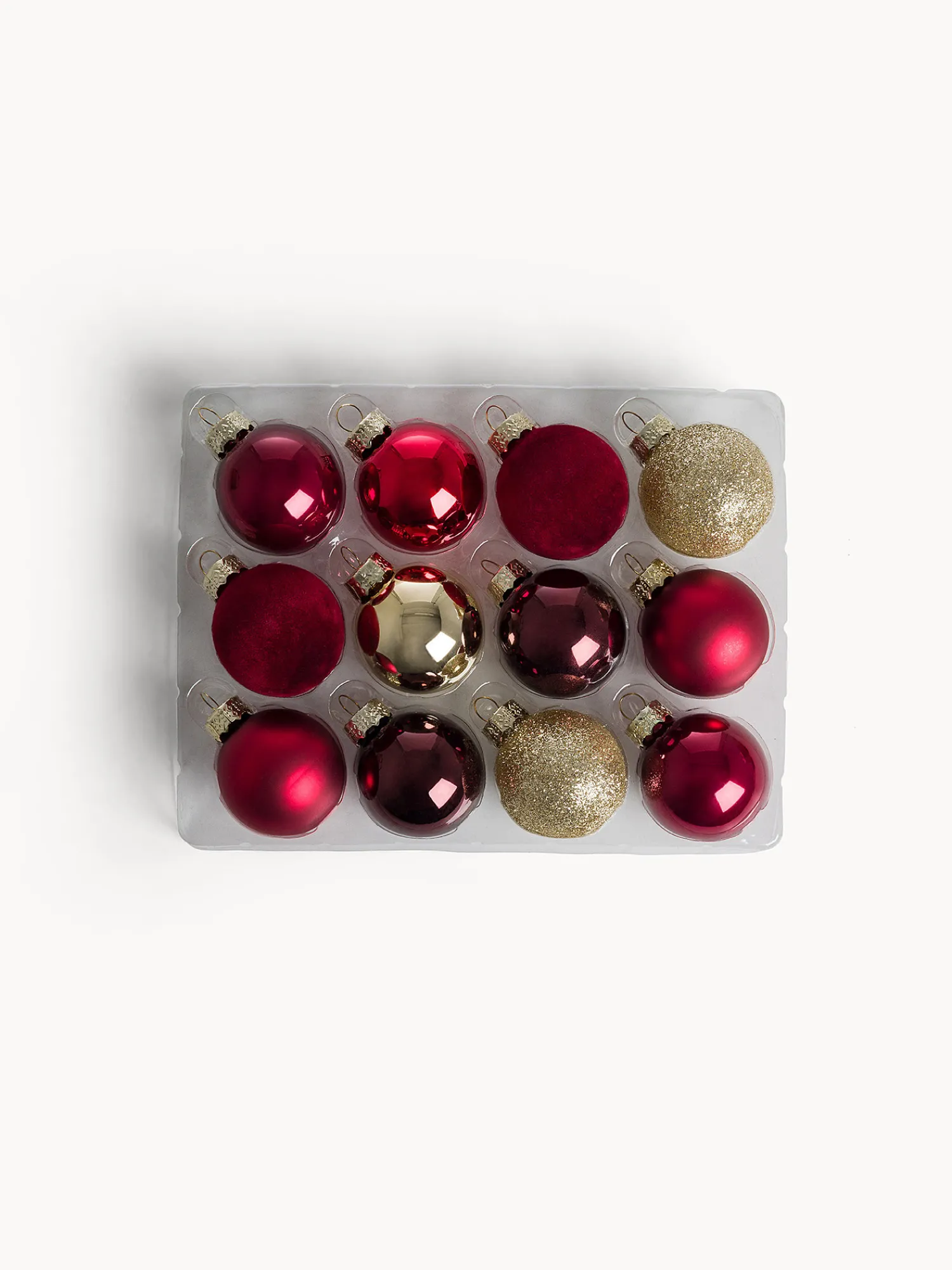 coincasa Set di 16 sfere decorazione per albero miste