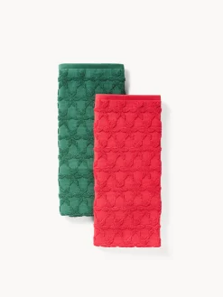 coincasa Set di 2 strofinacci in spugna di cotone jacquard