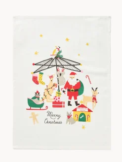 coincasa Set di 2 strofinacci natalizi in puro cotone