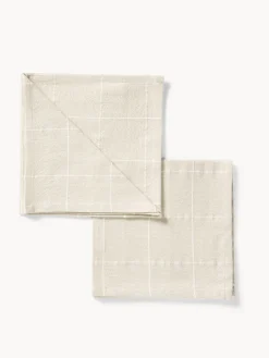 coincasa Set di 2 tovaglioli in cotone e lurex motivo check