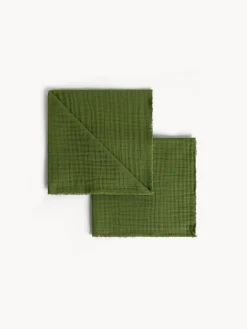 coincasa Set di 2 tovaglioli in mussola di puro cotone