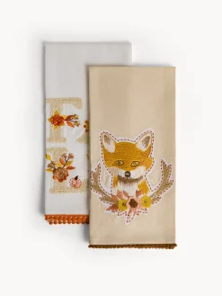 coincasa Strofinaccio in puro cotone con ricamo