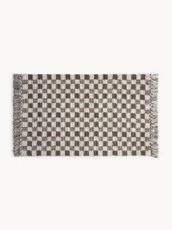 coincasa Tappeto bagno in cotone fantasia a scacchiera