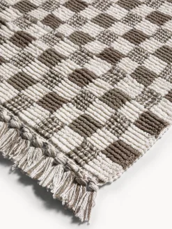 coincasa Tappeto bagno in cotone fantasia a scacchiera