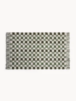 coincasa Tappeto bagno in cotone fantasia a scacchiera