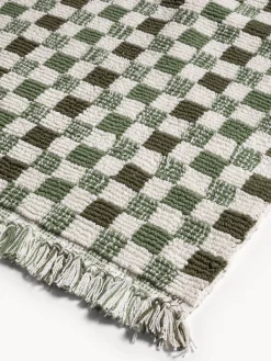 coincasa Tappeto bagno in cotone fantasia a scacchiera