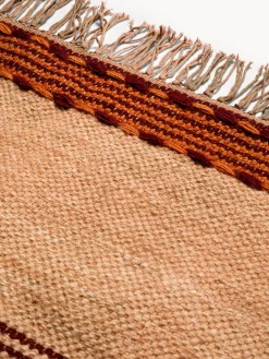 coincasa Tappeto in misto lana con fasce colorate e frange