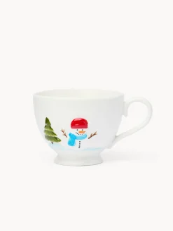 coincasa Tazza da colazione in ceramica motivo pupazzo di neve