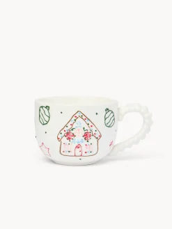 coincasa Tazza da colazione in porcellana motivo villaggio di Natale