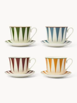 coincasa Tazze colazione in new bone china a righe