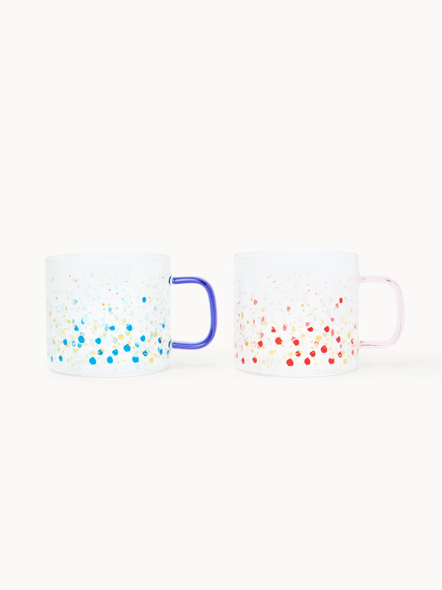 coincasa Tazze da tè in vetro borosilicato motivo dots
