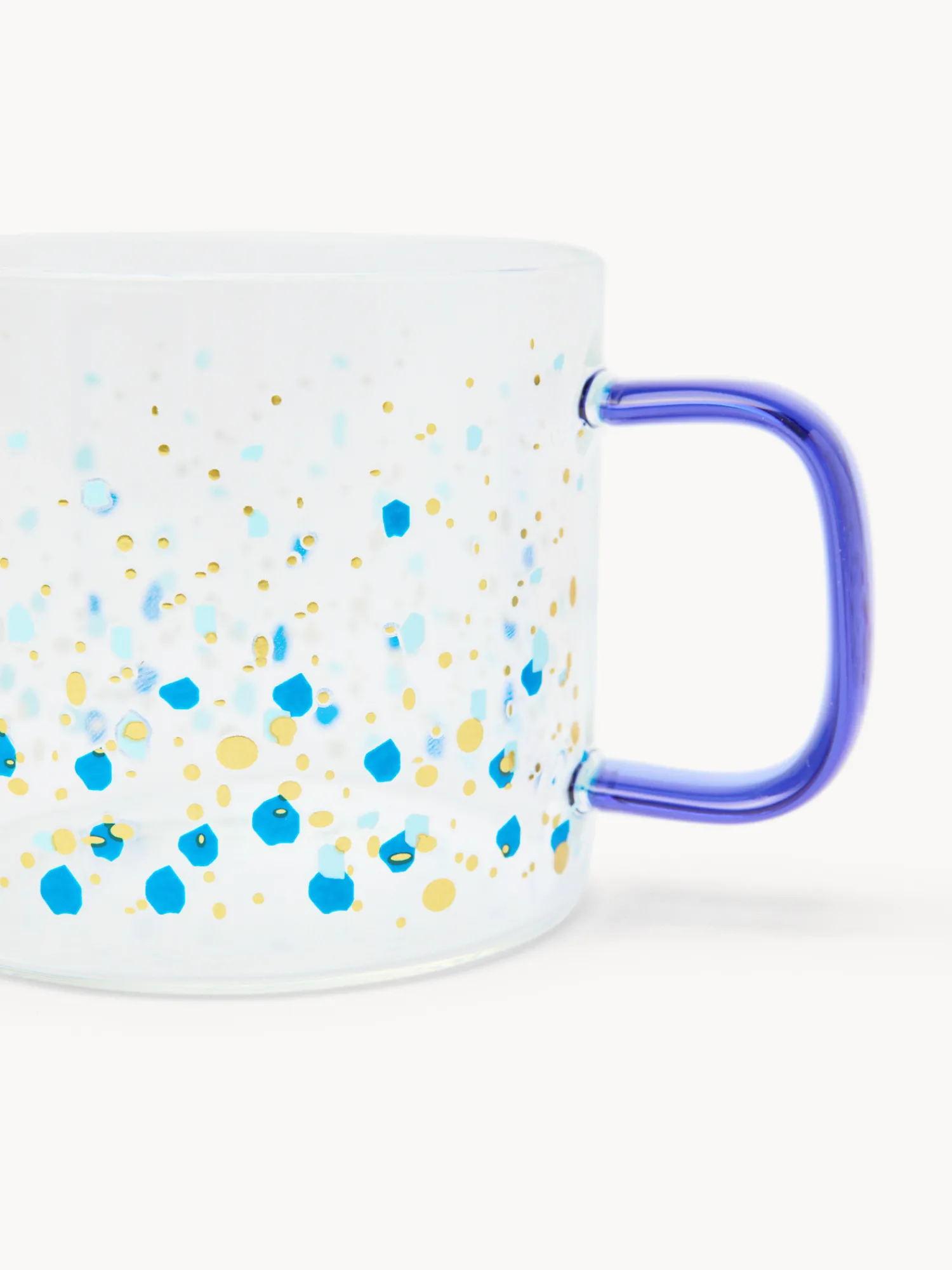 coincasa Tazze da tè in vetro borosilicato motivo dots