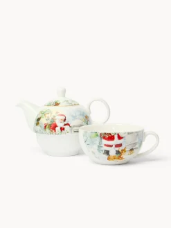 coincasa Teaforone in new bone china Babbo Natale vintage