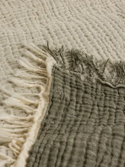 coincasa Telo arredo in puro cotone con frange